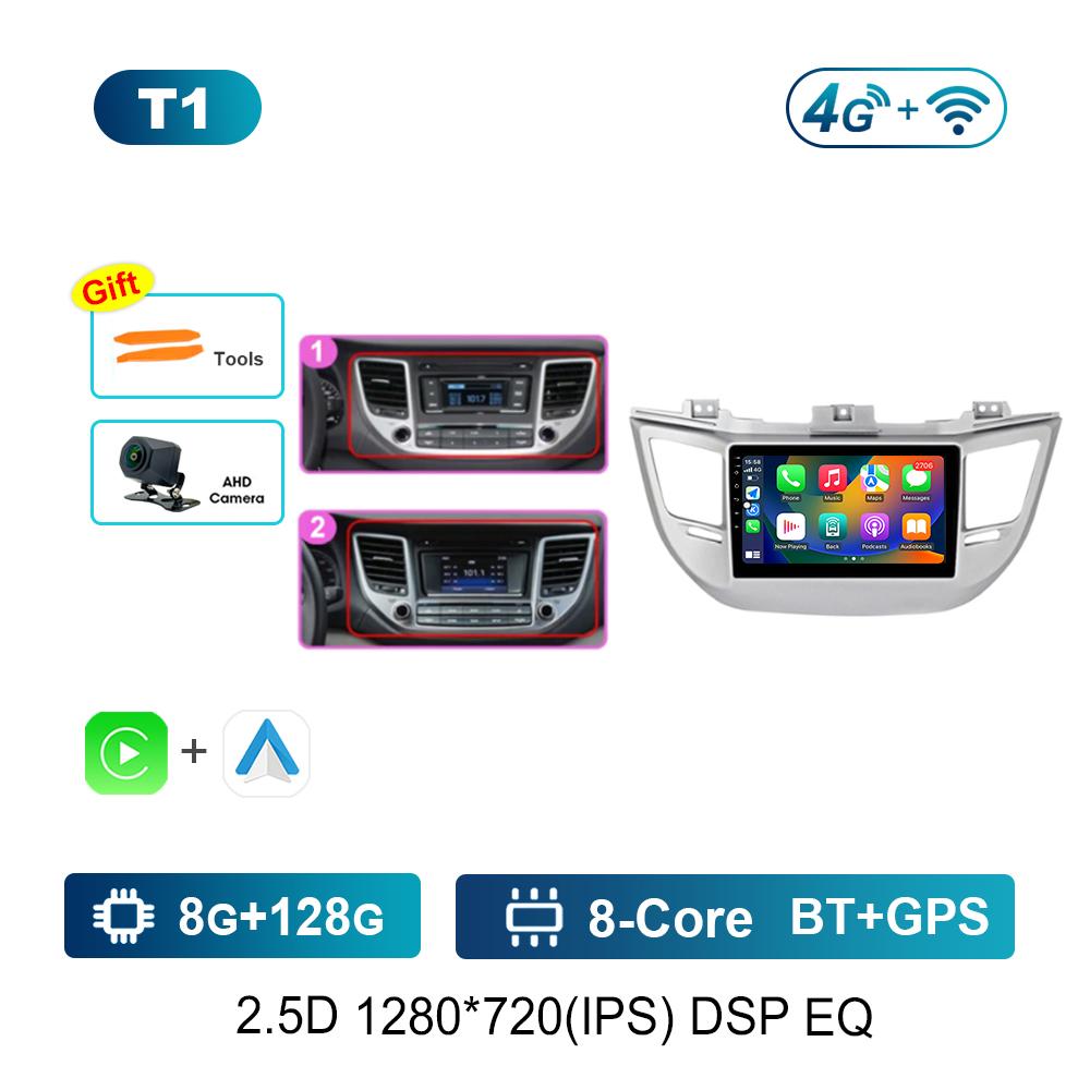 9 Inch Android System 4G DSP Stereo WiFi for Hyundai IX35 Tucson 3 2015 - 2018 Navi GPS Car Video Multimedia Player Split Screen