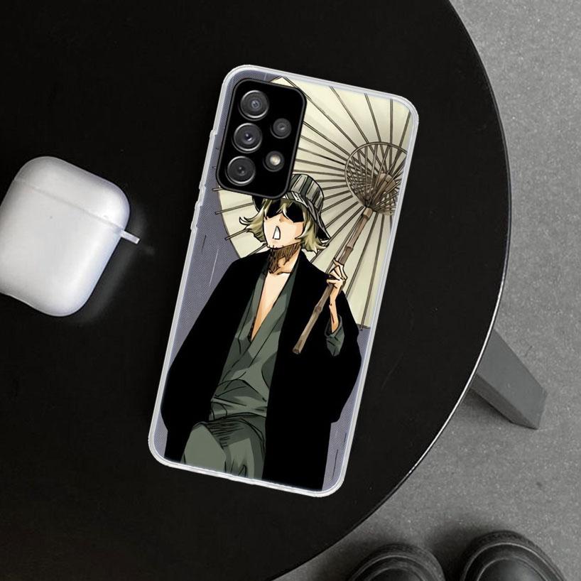 Bleach Kisuke Urahara Phone Case Cover for Samsung Galaxy A12 A22 A32 A52 A72 A02S A51 A50S A31 A20S A10S Note 20 Ultra 10 Plus