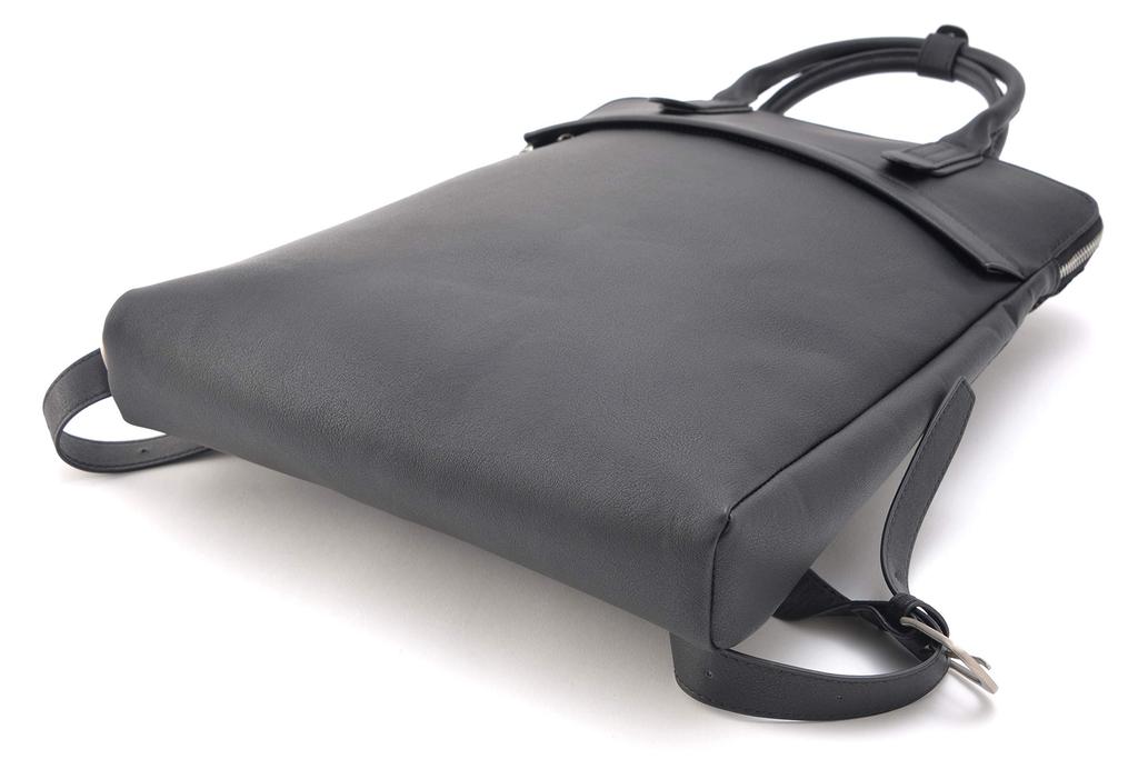 Synthetic Leather Business Backpack [Rename] (Black)