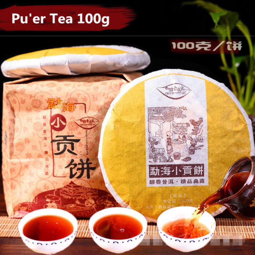100g Premium Ripe Pu-erh Tea, Fermented Puerh, Menghai Aged Black Loose Leaf