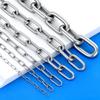 1M Rust Resistant 304 Stainless Steel Chain Welded Durable Chain for Hanging Swing Pet Leash Patio Decor Hanging