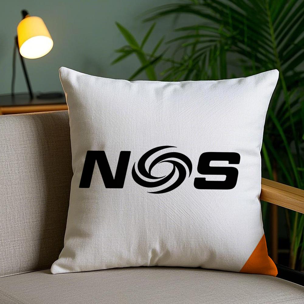 Design N-Nos Cushion Cover Plush Fabric Soft Double-Sided Printed Invisible Zipper Sofa Pillow Case Home Decor