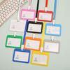 Double-Sided Transparent ID Card Holder with Lanyard for Bus Pass, Work Permit, Student ID, and Exhibitions