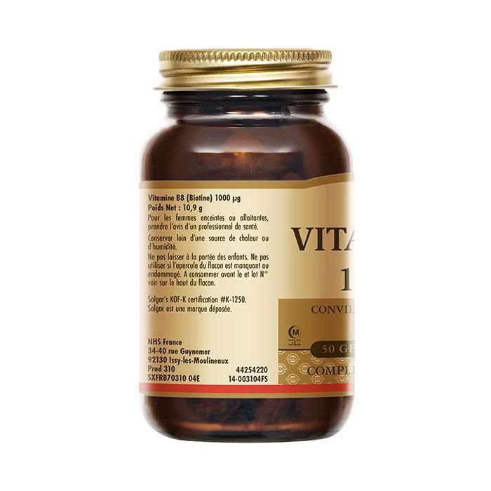 Solgar Vitamine B8 - Biotine 1000 microgrammes 50 gélules végétales