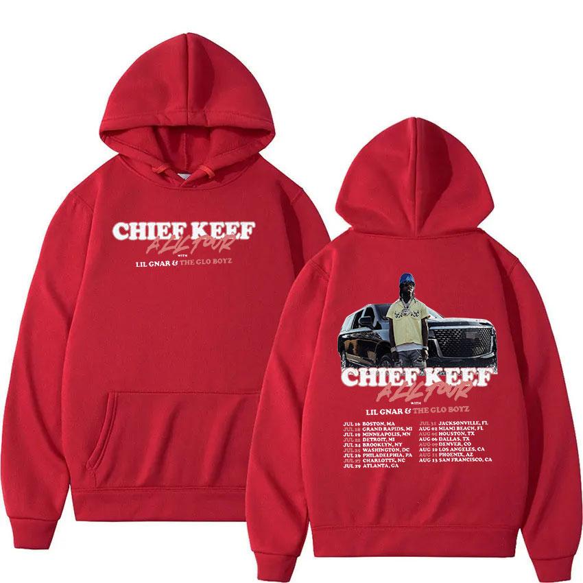 Rapper Chief Keef A Lil 2024 Music Tour Print Hoodie Men's Retro Fashion Pullover Sweatshirt Hip Hop Clothing Oversized Hoodies