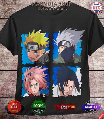 Kakashi Shirt Naruto Shippuden Sasuke Sakura Anime Stil T-Shirt Alle Größen