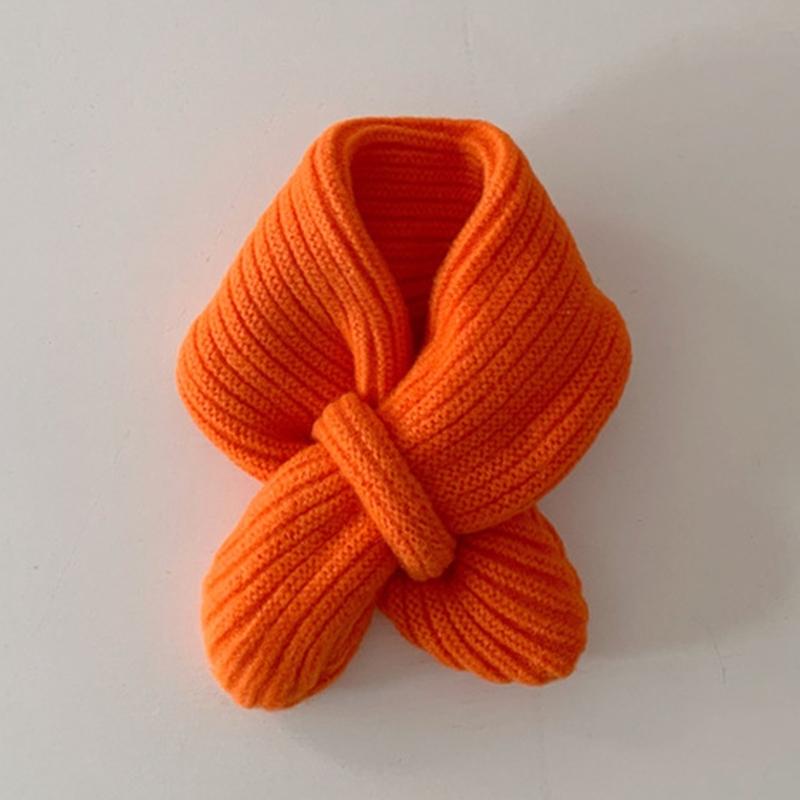 Stylish Children Wool Scarf Soft & Comfortable Kids Scarf Solid Color Scarf Knitted Scarf Perfect for Autumn & Winter