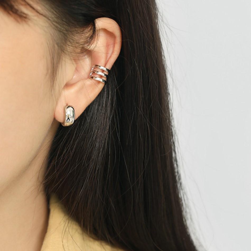 Chunky Big Hoop Earrings 925 Sterling Silver Jewelry Rhodium 18K Gold Plated Jewelry