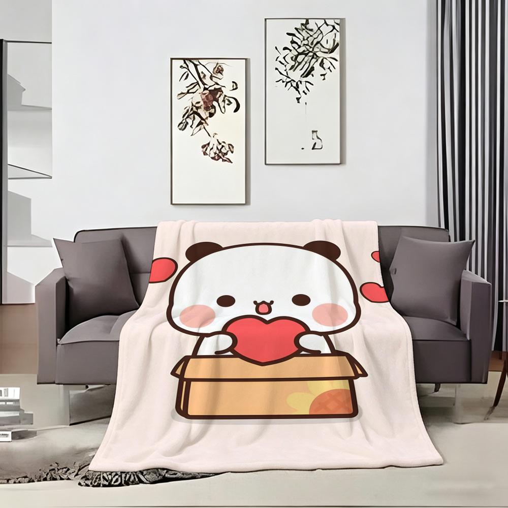 Kawaii Süß Cartoon B-Bubu D-Dudu Überwurf Leichtgewicht 240g Flanelldecke Weich Hautfreundlich für Sommerliche Kühlung
