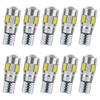 10pcs LED Interior Xenon White Blue Yellow Lamps CANBUS 6SMD 5630 Lens Projector Solid Aluminum Bulbs Side Marker Parking Light