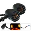 12V Turn Signal Light Bullet Vintage Motorcycle Flashing Light LED Sequential Flowing Flashing Lamp For Yamaha Suzuki 2Pcs
