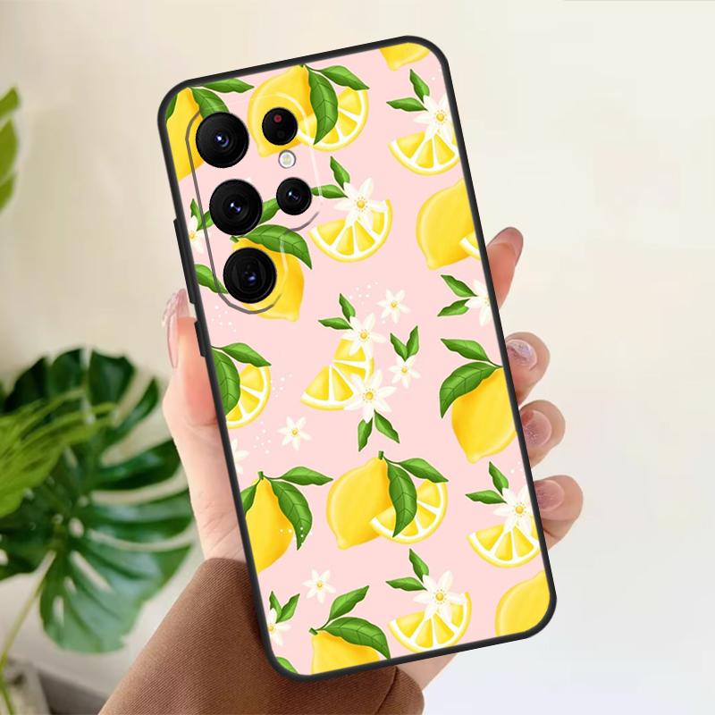 Lemon Fruit Case For Samsung Galaxy S22 Ultra S20 FE S21 FE S8 S9 S10 Plus Note 10 20 S23 Ultra Cover