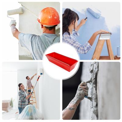 Bacinelle per Stucco con Spatola in Acciaio Inossidabile Bacinella per Stucco Leggera Strumento per Stucco Vassoio per Stucco per Pulizia più Rapida