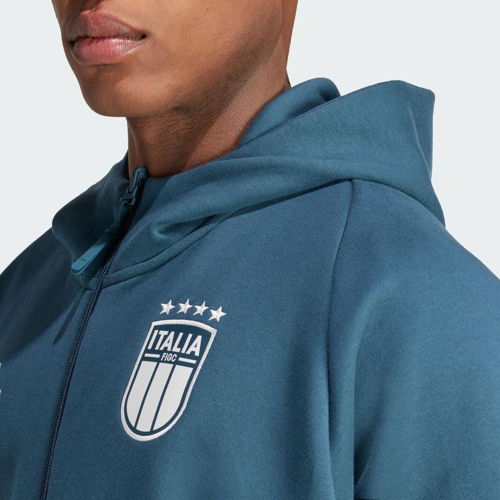 Adidas Italy National Team Football Casual Culture Hoodie Jacket Men Jacket Arctic-Blue IU2118