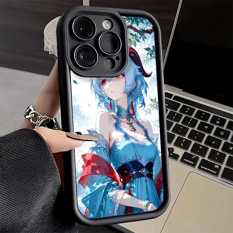 Phone Case for iPhone 17 Air 16E 15 16 Pro Max Genshin Impact Ganyu Cover 14 Plus 13 12 Mini Soft Shell Silicone Fundas