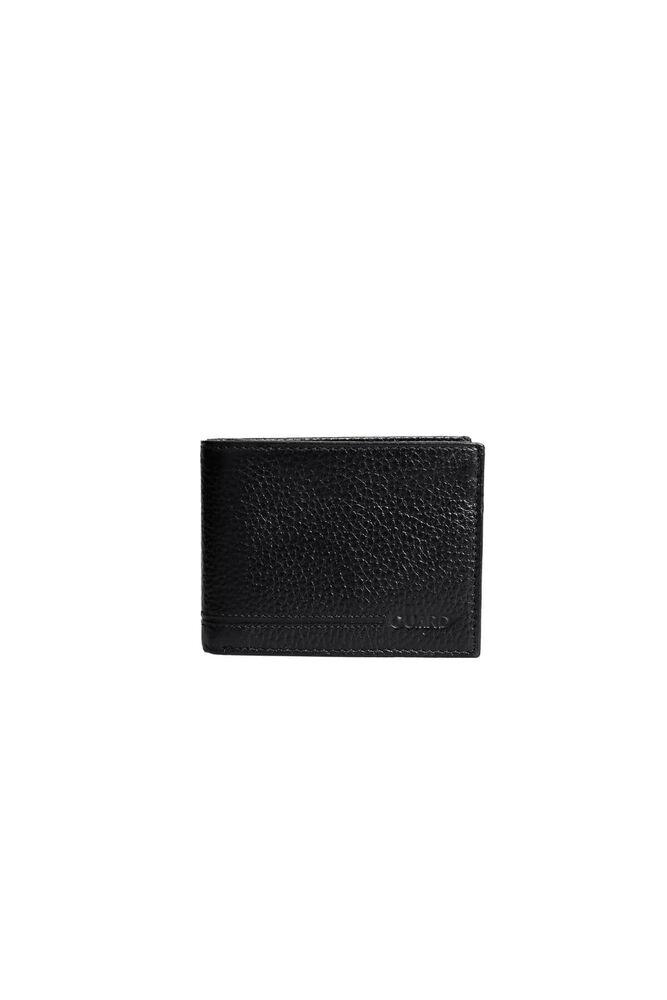 

Guard Black Genuine Leather Horizontal Men s Wallet with Coin and Piston