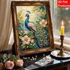 Frameless DIY Pearl Bead Painting Kit Peacock Pattern Creative Relaxing Craft Canvas Home Decor Adult Gift