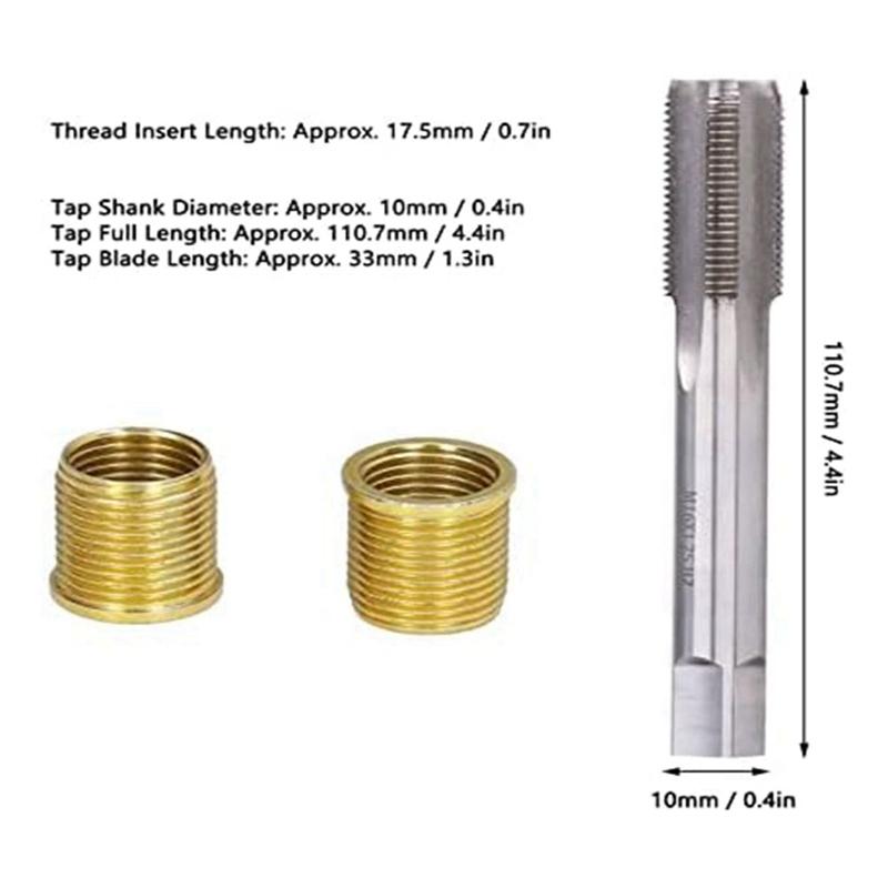 Spark Plug Thread Repair Tools High Speed Steel Tap Spark Plug Tools With M14X1.25 Erts And M16X1.25 Tap Set Kit