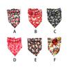Pet Triangular Saliva Slobber Scarf Single Layer Cloth Washable Neck Towel Decorative Bib Fashion Accessory for Home