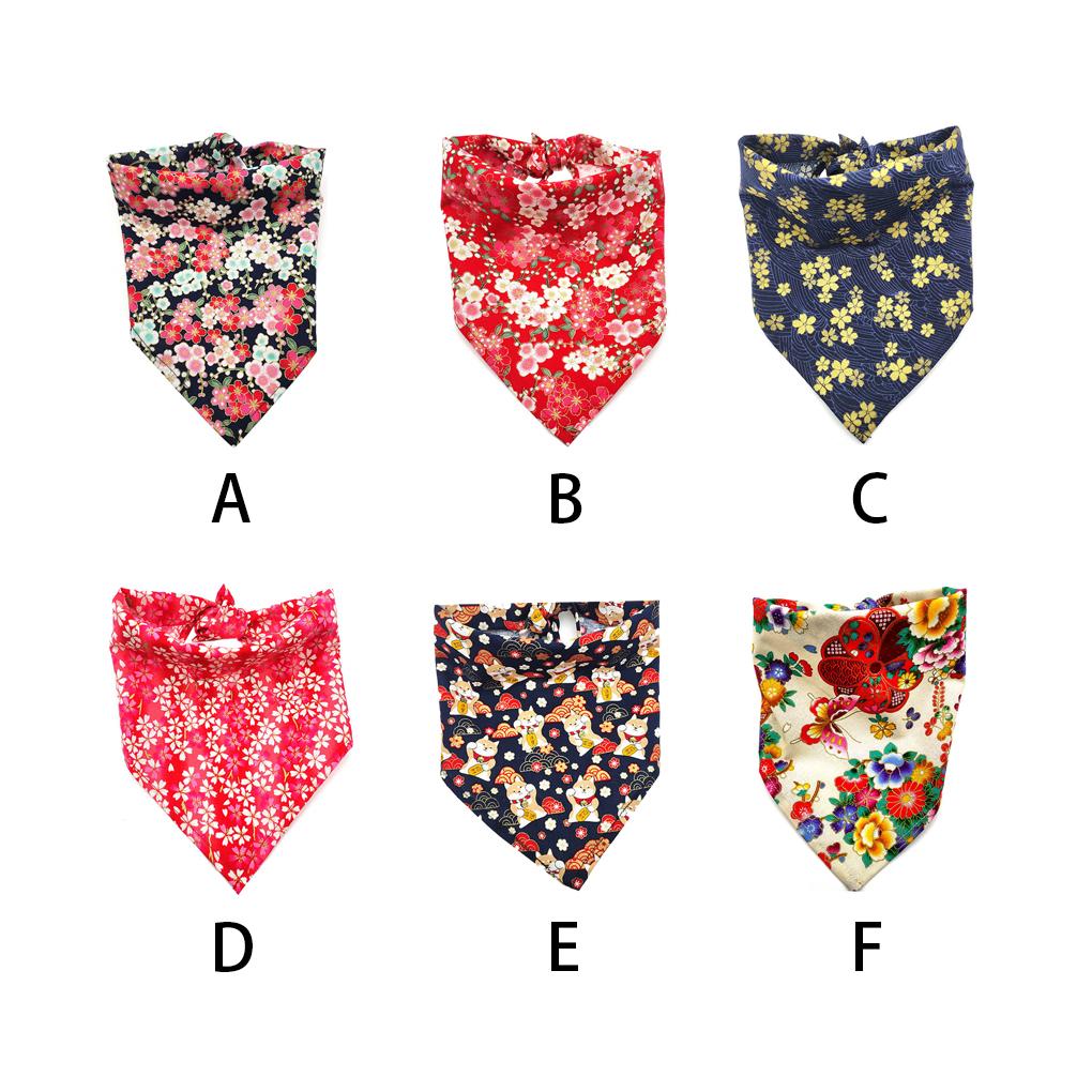Pet Triangular Saliva Slobber Scarf Single Layer Cloth Washable Neck Towel Decorative Bib Fashion Accessory for Home