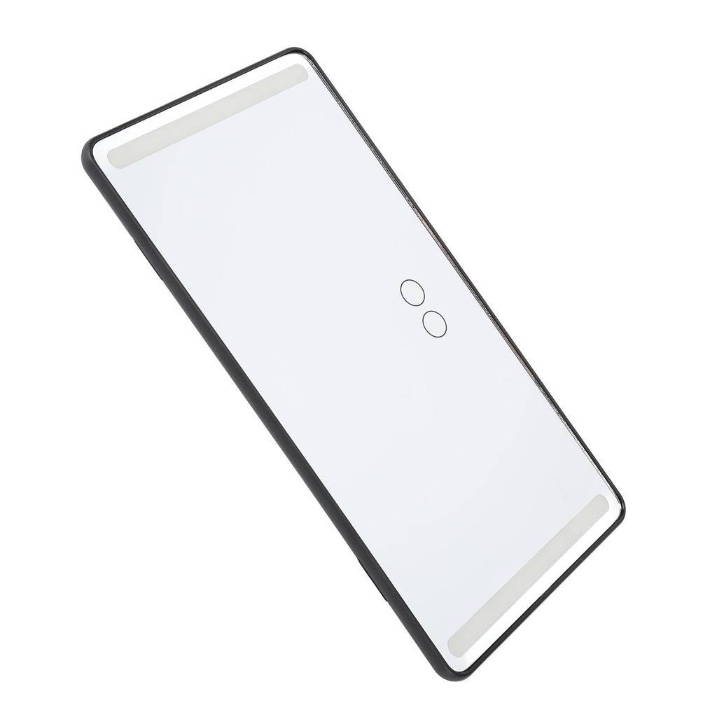 Auto Schminkspiegel Touchscreen Dimmbar Wiederaufladbar 3 Lichter LED Auto Kosmetikspiegel Schwarz