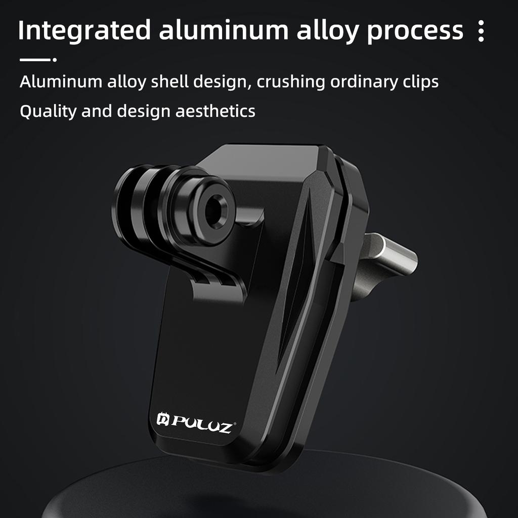 PULUZ Motorcycle Windshield Clip Bracket Camera Mount for Gopro HERO13 Black/Insta360 X4/DJI Osmo Action 5 Pro/DJI Osmo 360