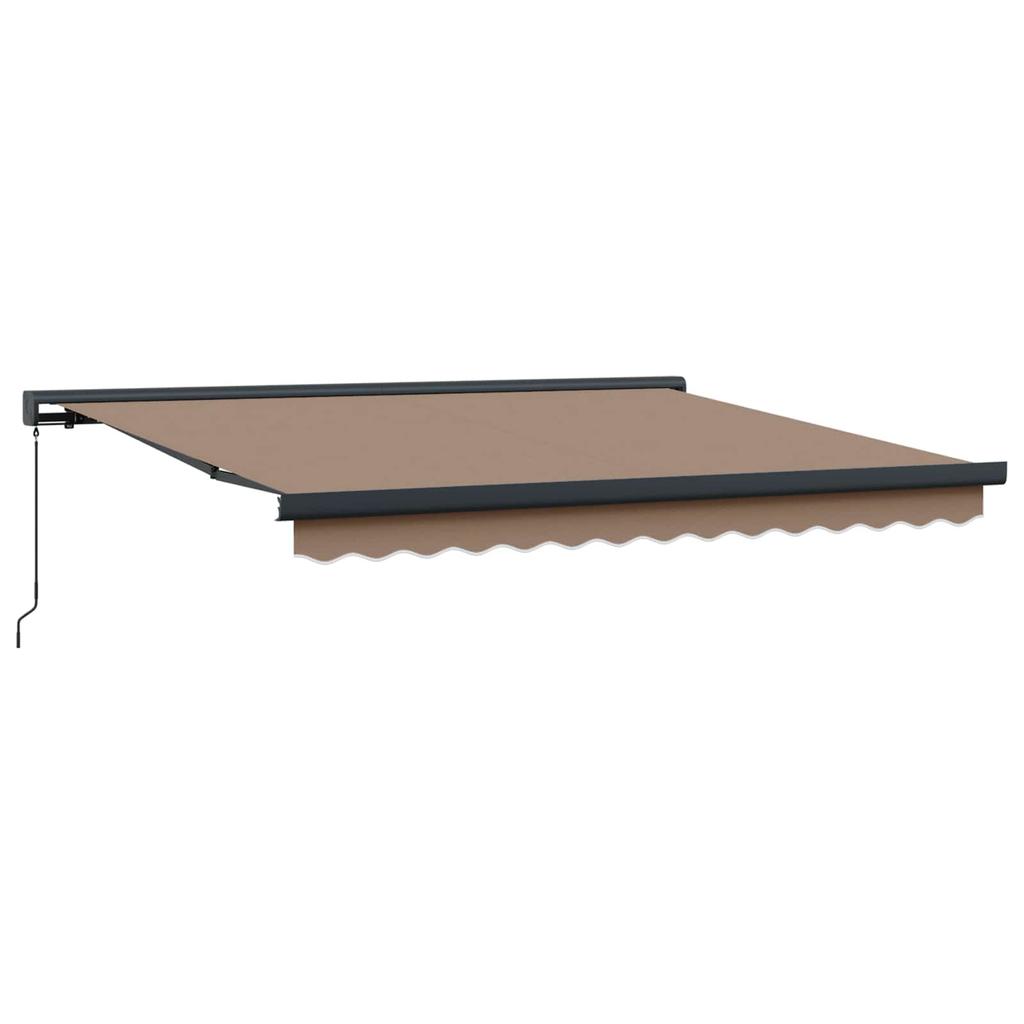 Retractable Awning Taupe 350 X 250 Cm Linen and Aluminum