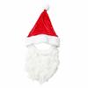 Fake Beard Plush Xmas Cap Long Plush Festive Party Cap Christmas Santa Hat  Stage Performance