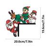Christmas Door Frame Decor Sticker Snowman &Santa Claus Wooden Door Corner Decor Creative Funny Wall Art For Living Room Bedroom