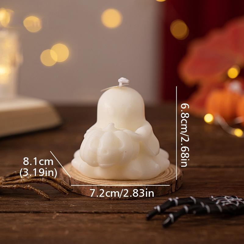 

Halloween Ghost Shape Halloween Props Smokeless Candles Party Decoration Aromatherapy Holiday Decorations Multicolor