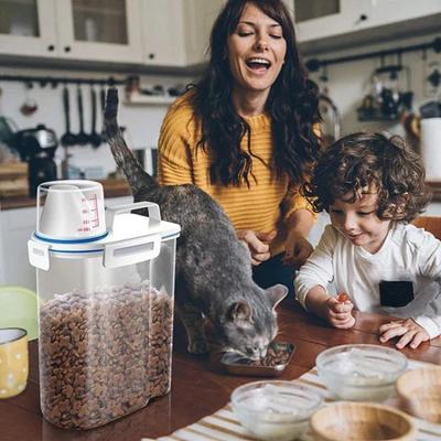 Premium Futteraufbewahrungsbehälter mit luftdichtem Verschluss - Langlebig, großes Fassungsvermögen, leicht zu reinigen und stilvolles Design für Hunde und Katzen