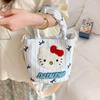 Large Capacity Kitty Canvas Crossbody Bag - Cute, Casual Style for Students