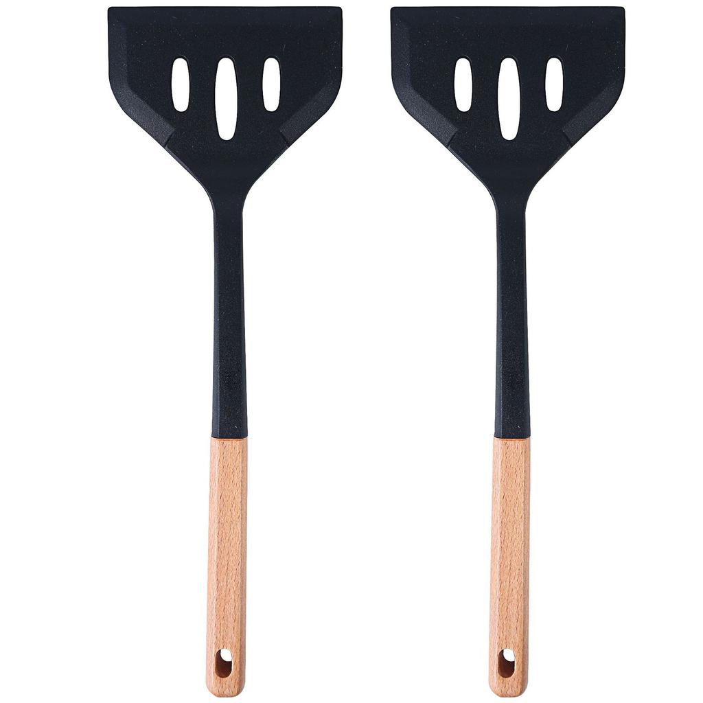 2pieces Non Stick Pan Special Shovel Silicone Spatula Set For Various Cooking Needs Scooping