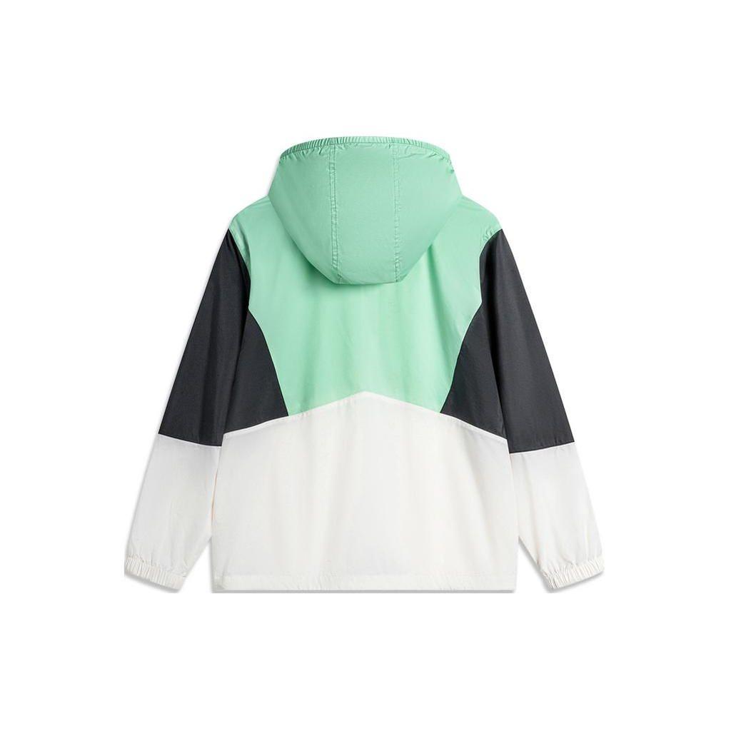 Li-Ning Lightweight Softshell Casual Sun Protection Jacket UPF50+ Men Outerwear Cool-Green Milk-White AFDU363-4