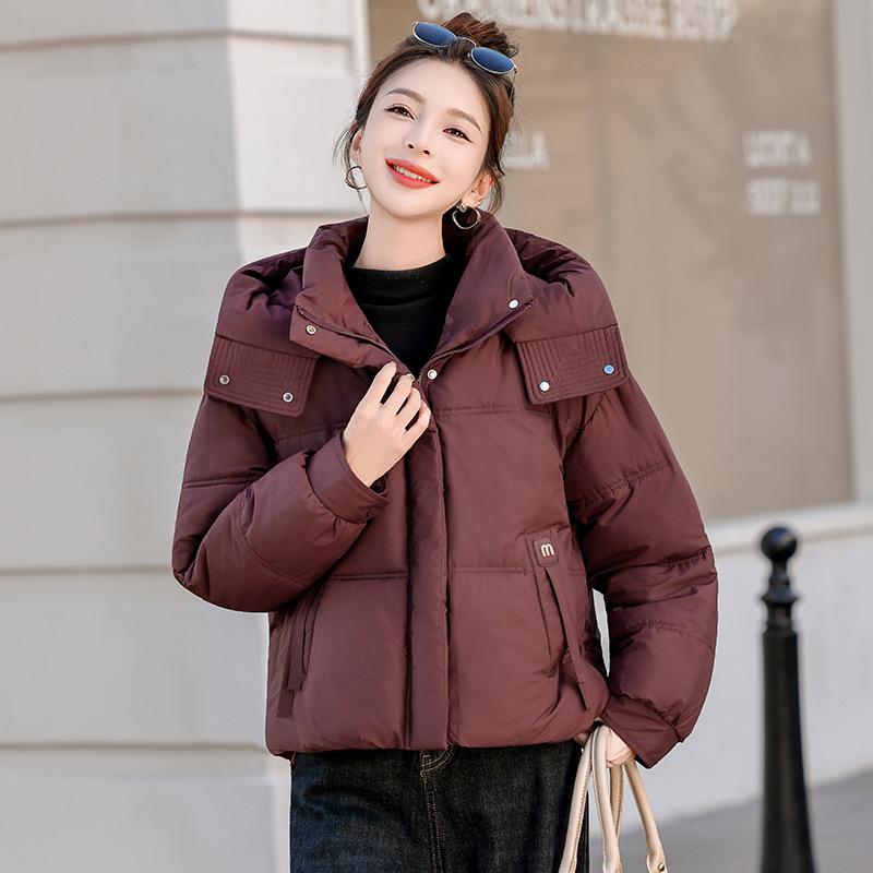 Women's New Hooded Short Cold Lightweight Thickened Padded Fluffy Warm Loose High-quality Fabric Casual Sports Cotton Clothing