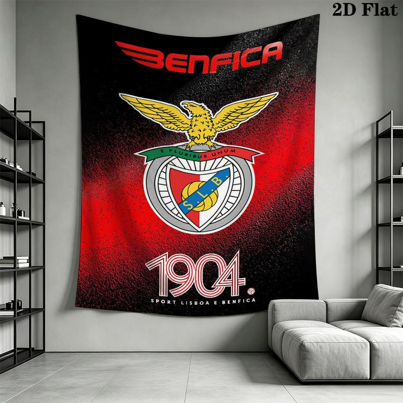 S.L. Benfica Wall Tapestry Aesthetic Wall Hanging Printed Fabric Blanket Decorative Tapestries for Bedroom Living Room Home Decor