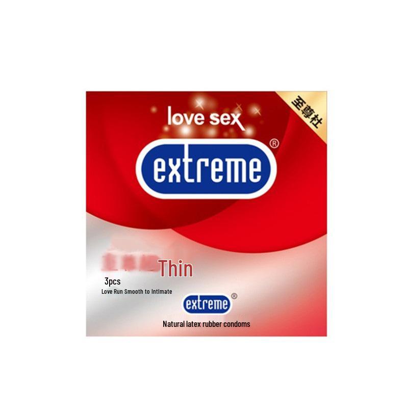 Adult Supreme Ultra-Thin Condoms with Granules, Medium Size, 12-Pack