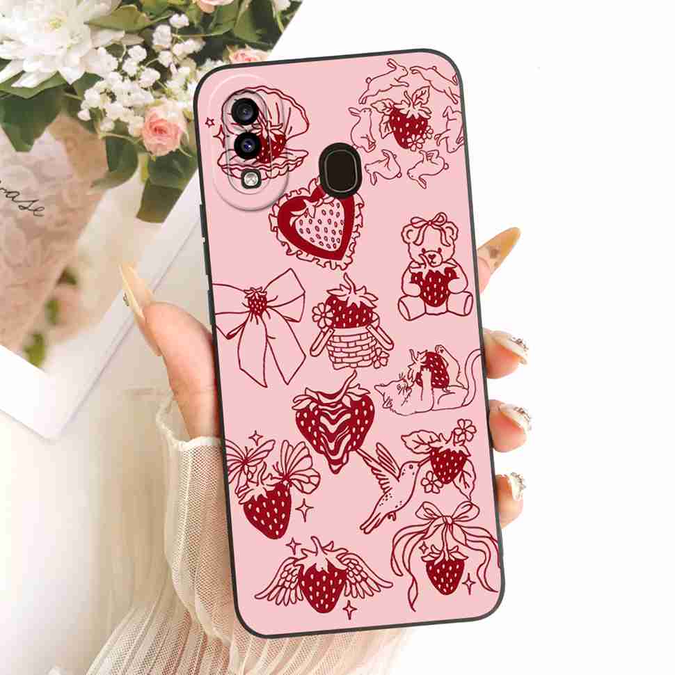 Flower Painted Cover For Samsung Galaxy A20s A20 A20e Luxury Girl Phone Cases For Samsung A20 A 20 s 20e A20s Soft Funda