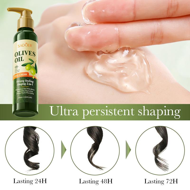 Olive Oil Styling Gel Cream 150ml Long-lasting Styling Fluffy Hair Wax Skin Care Products