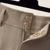 Women's White High-Waisted Wide-Leg Suit Shorts - Summer Petite Loose A-Line Hot Pants