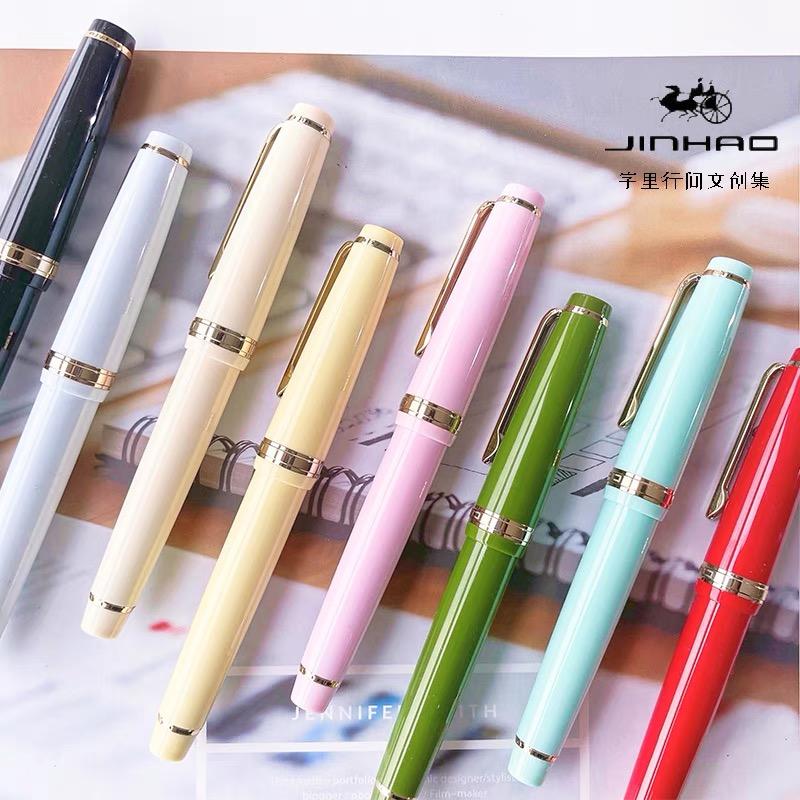 Jinhao 82 Fountain Pen New Color Acrylic Luxury Ink Pen EF/F/M/Bent Nib Business Office School Supplies Writing Pen Stationery