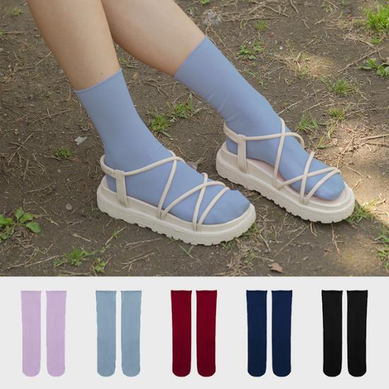 İnce Beş Makaron Sıkıştırmayan Şeffaf Çorap Çorapları 5 Bacak 1 Set