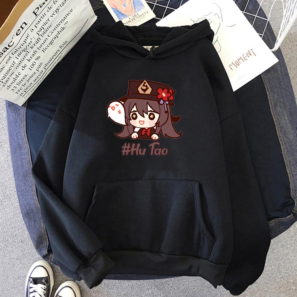 

Толстовки Game Genshin Impact Hutao Printed Kawaii Hooded Women Fashion Pullover Sweatshirt Harajuku Unisex Oversize Hoodie S