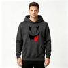 Men's Graphic Print Pullover Hoodie, Funny X Eyes Dripping Smile Pattern Casual Long Sleeve Sweatshirt