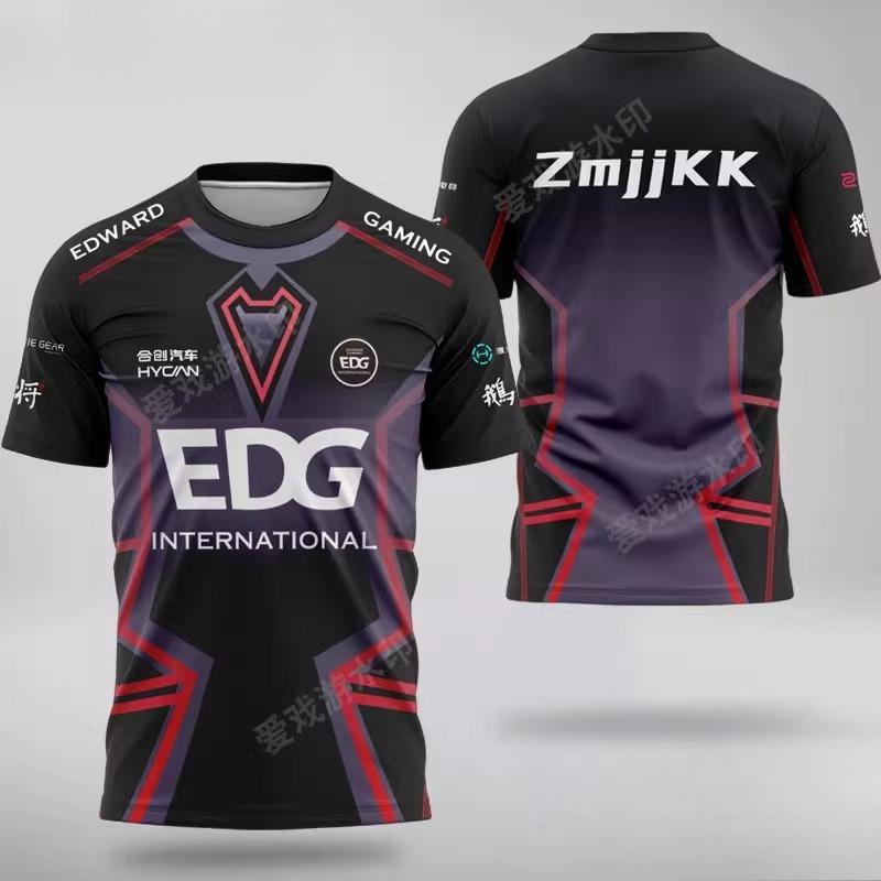 EDG Kurzarm BLG Team Fearless Valorant Covenant Kurzarm Esports Kleidung für Jugendliche, Unisex