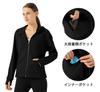 Gopuune Sweatshirt with for and with Thumb Wear Size Women's Full-Zip Hoodie, Hood, Moisture-Wicking, Stretch, Running, Hiking, Golf, Sports, More,