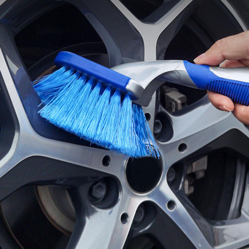 1Pc Car Wheel Soft Brush Tire Cleaner Washing Tools Blue for Auto Detailing Motorcycle Cleaning Tools Universal Car Accessories