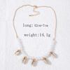 Bohemian shell fringed pendant imitation pearl women's necklace fashion beach style niche design necklace