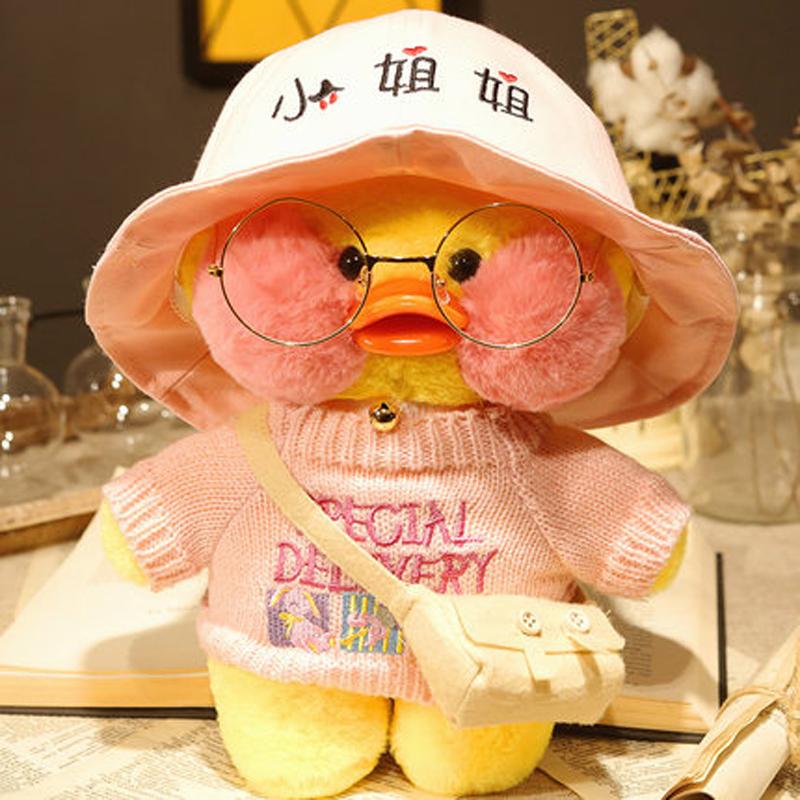 30cm Cute Yellow Lalafanfan Duck Plush Toys Kawaii Soft Stuffed Animal Doll Birthday Christmas Creative Gifts For Girl Children