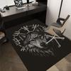 1PC Wolf Norse Non-Slip Floor Carpet Compatible for Office&Living Room&Dining room - Flat-Weave Machine- Soft & Pattern-E248